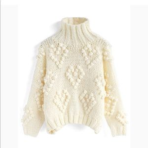 Knit Your Love Turtleneck Sweater in Ivory